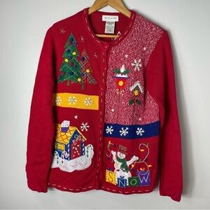 White Stag chunky Christmas sweater
